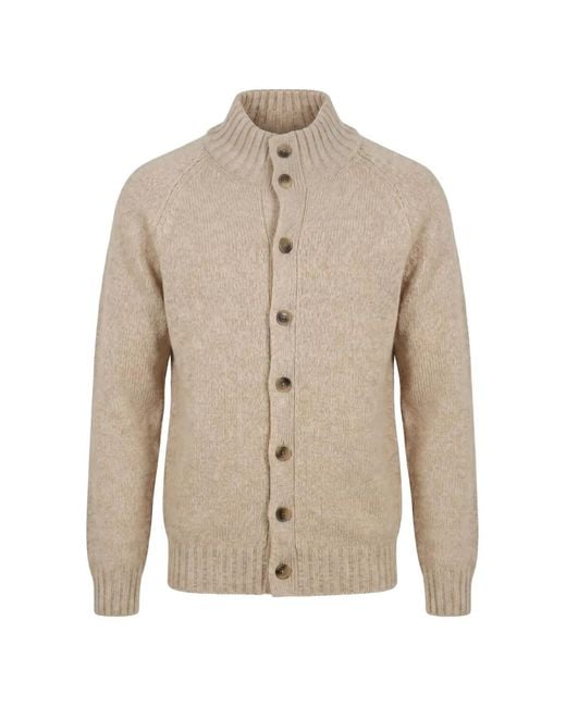 Altea Natural Button-Up High-Neck Cardigan for men