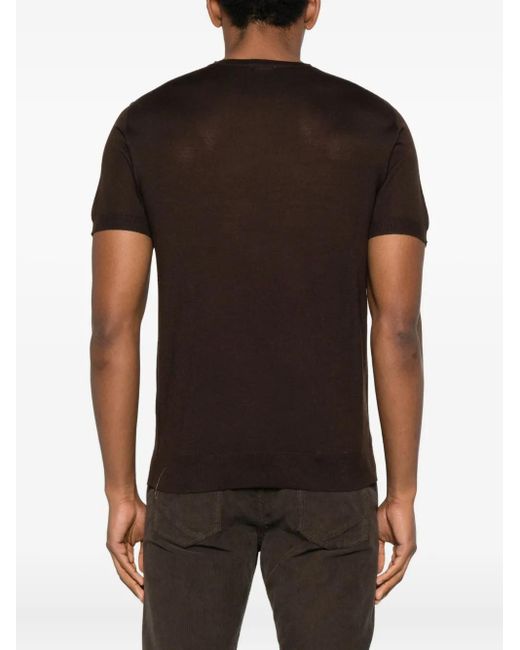 Daniele Fiesoli Black Short-Sleeve Crew-Neck T-Shirt for men