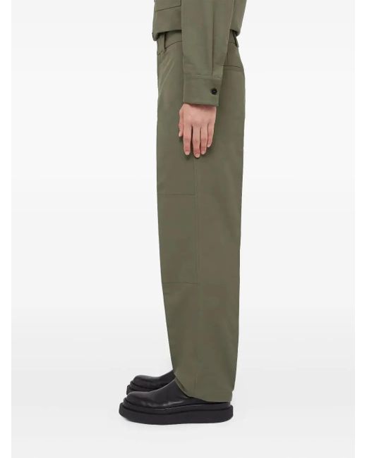 Jil Sander Green Panelled Trousers for men