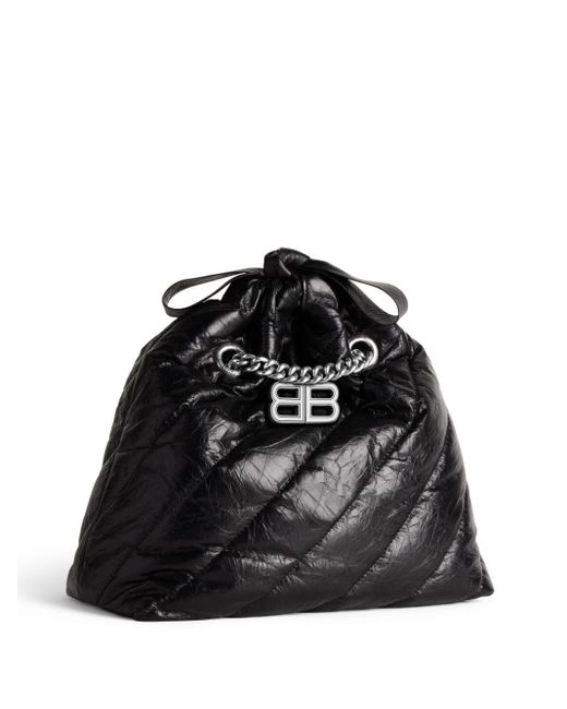 Balenciaga Shopper Met Logoplakkaat in het Black