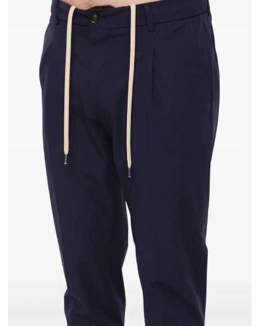 BE ABLE Blue Pleated Trousers for men