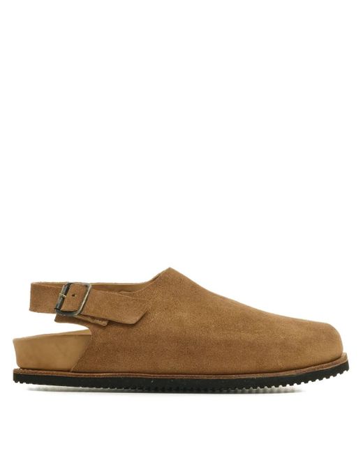 メンズ Guidi スエード バックル ミュール Brown