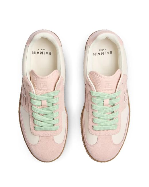 Balmain Pink Swan Trainers