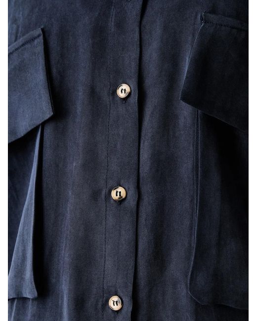 ViCOLO Blue Flap-Pocket Shirt