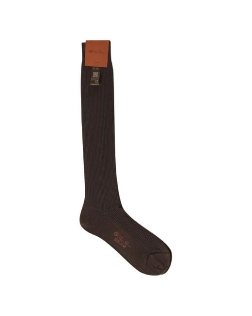 Loro Piana White Wool Socks for men