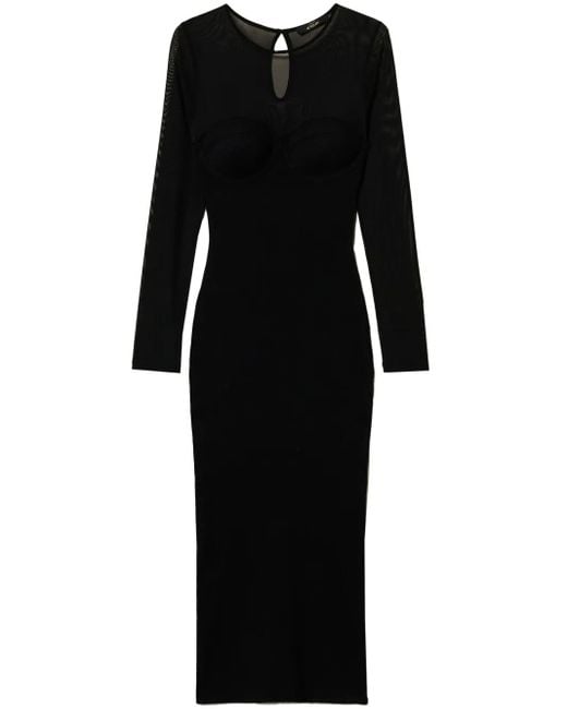 Vestido midi de tul Twinset de color Black