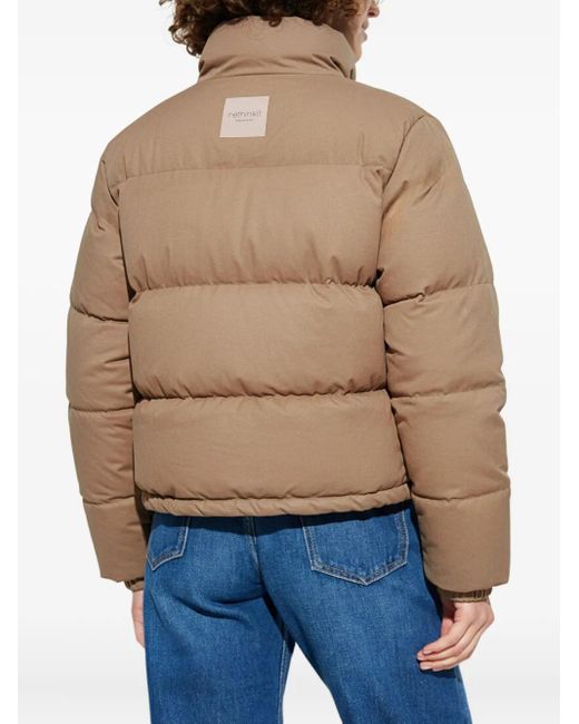 Rethinkit Studios Natural Logo-Appliqué Padded Jacket