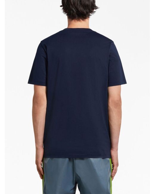 Marni T-Shirt mit Logo-Print in Blue für Herren