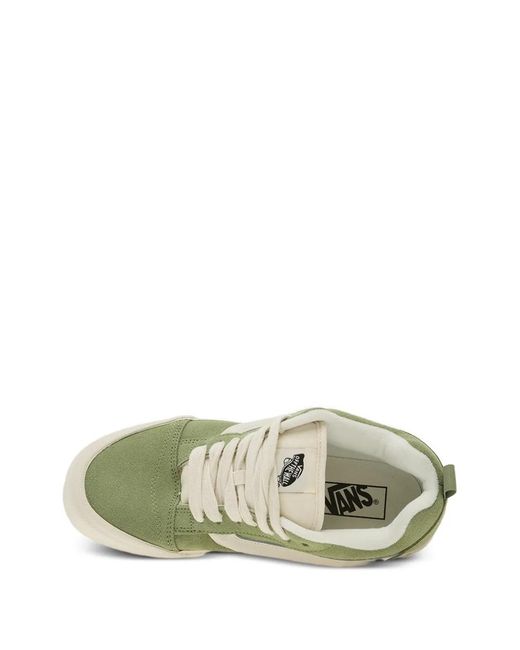 Vans Green Knu Skool Suede Side-Stripe Sneakers