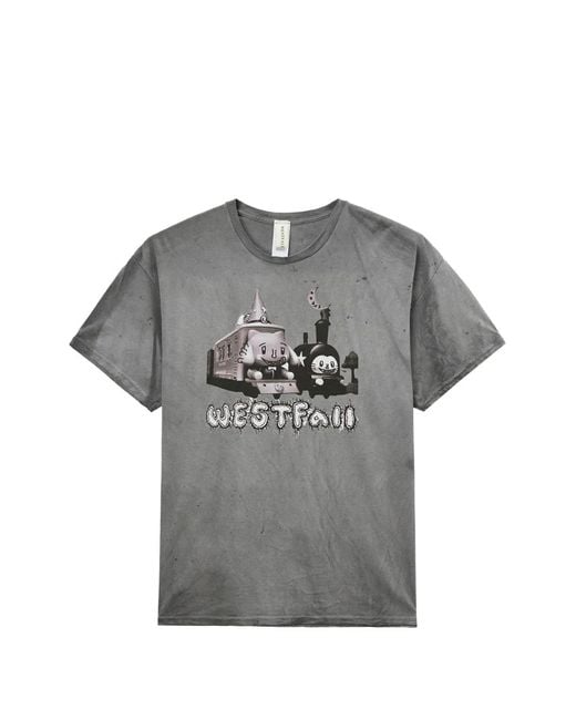 WESTFALL Gray Graphic-Print T-Shirt for men