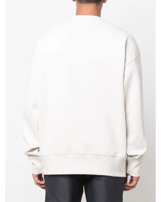 Nike White Swoosh Cotton Sweatshirt for men