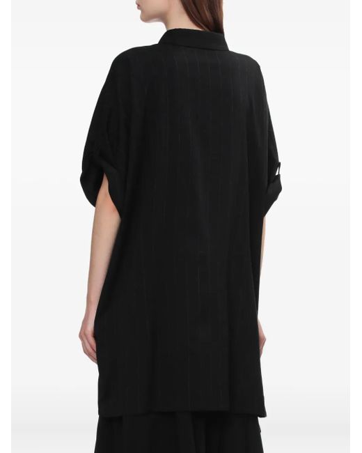 Chemise Rayée À Manches Courtes Y's Yohji Yamamoto en coloris Black
