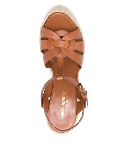 Saint Laurent トリビュート 135mm エスパドリーユ Brown