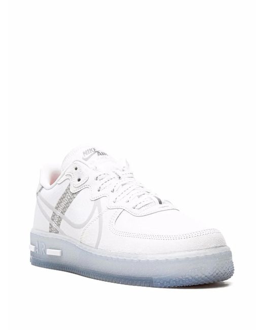 Nike White Air Force 1 React Ice" Sneakers