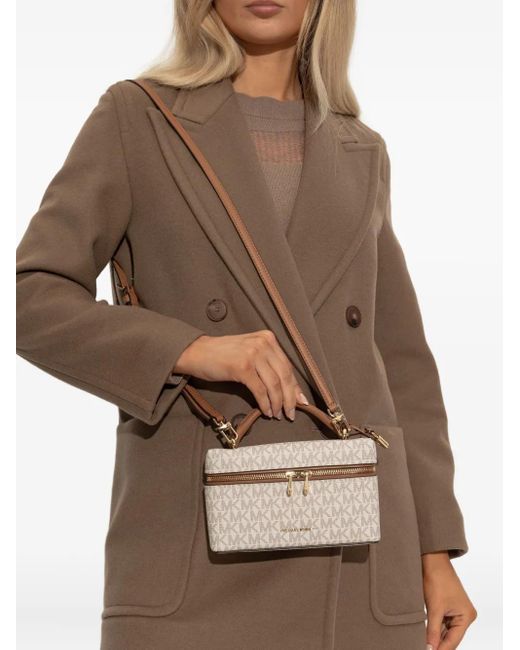 MICHAEL Michael Kors Natural Extra-Small Jana Monogram-Logo Crossbody Bag