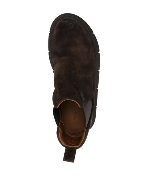 Marsèll Black Intagliata Suede Boots for men