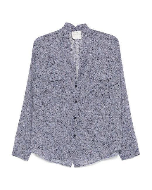 Camisa con bolsillo estampado Forte Forte de color Purple