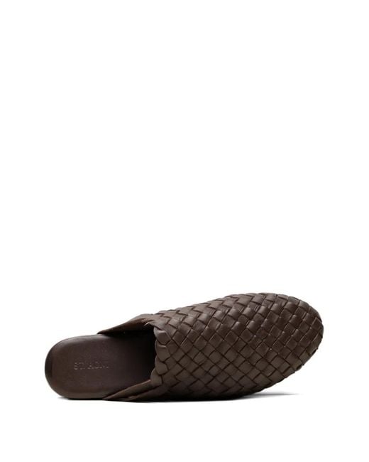 St. Agni Brown Bunto Woven Mules