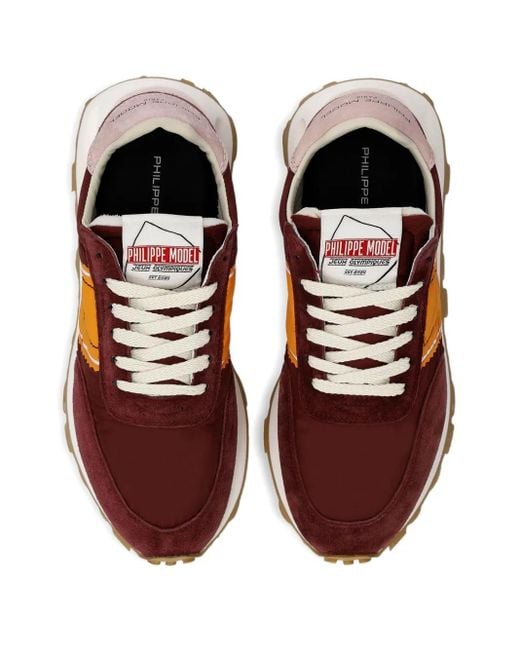 Philippe Model スエードパネル スニーカー Brown
