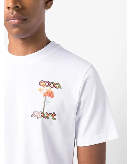 Casablanca La Flamme Du Sport T-shirt White for men