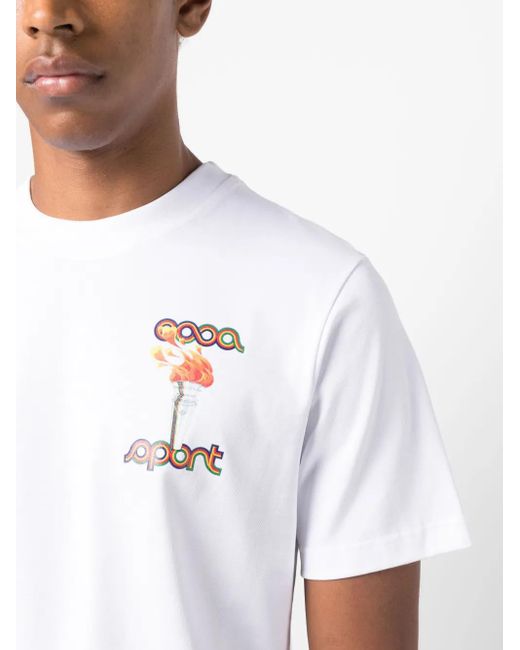 Casablanca La Flamme Du Sport T-shirt White for men