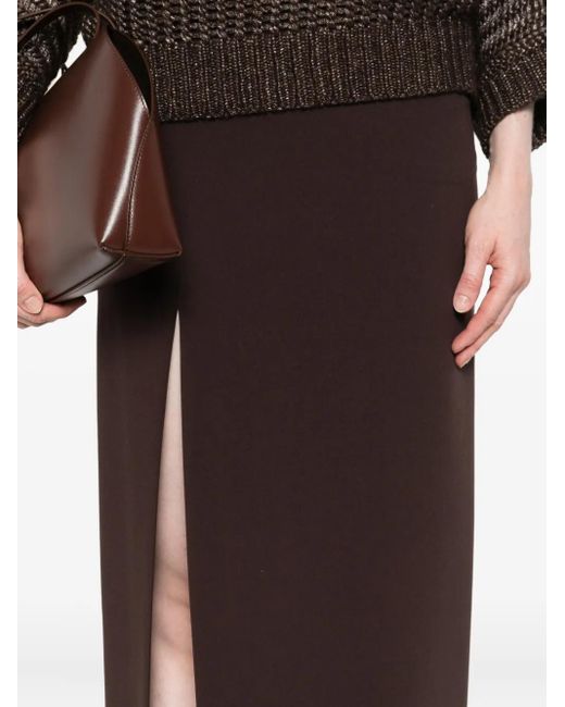 Ottod'Ame Midi-Rok Met Split in het Black