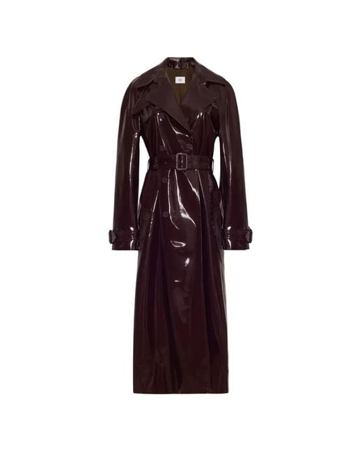 Adam Lippes Red Edo Belted Trench Coat