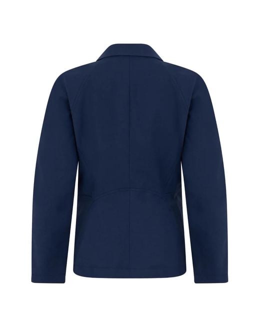 Alberta Ferretti Blue Notched-Collar Button-Up Jacket