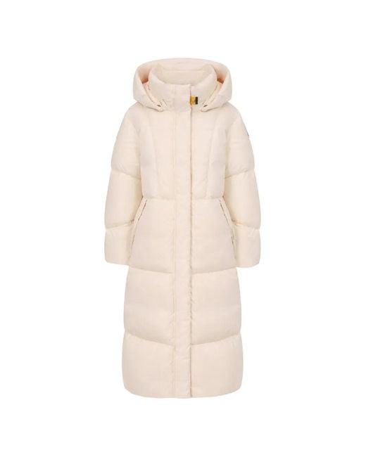 Parajumpers White Hooded Puffer Coat