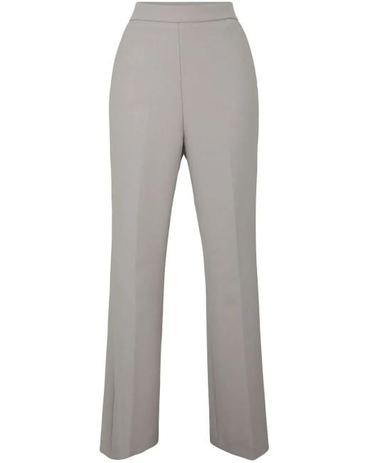 Fabiana Filippi Gray High-Waist Wool Tailored Trousers