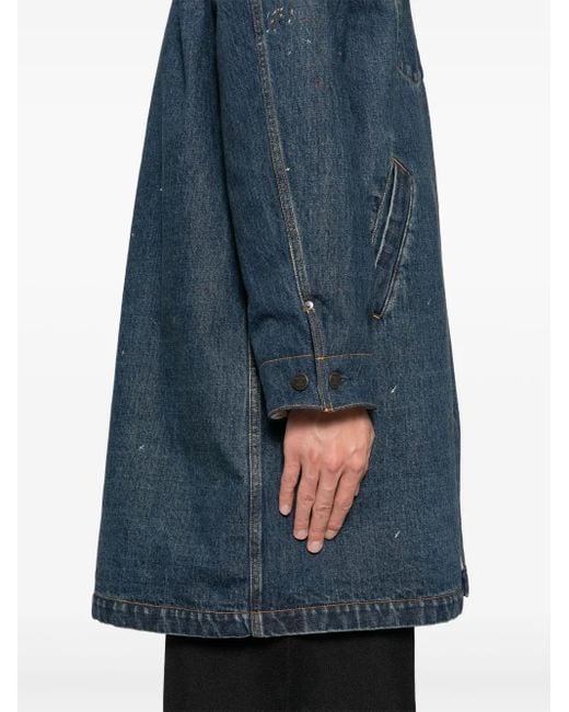 Undercover Blue Single-Breasted Coat for men