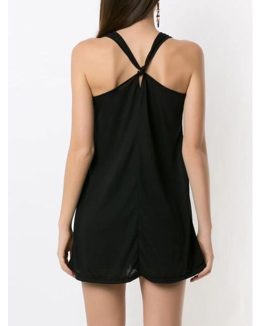 Amir Slama Black Crossover Straps Dress