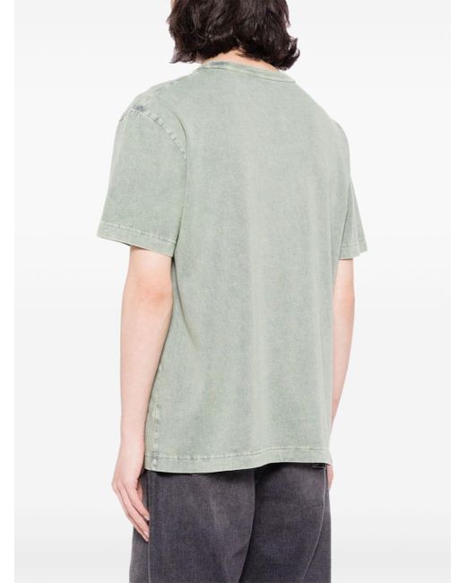 T-shirt en coton à logo embossé Alexander Wang en coloris Green