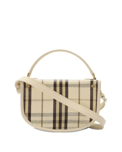 Burberry Natural Highlands Plaid Tote Bag