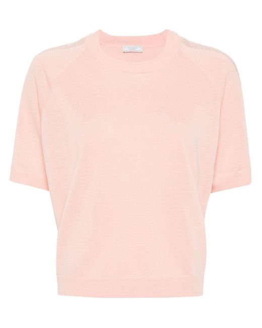 Peserico Pink Short-sleeve Jumper
