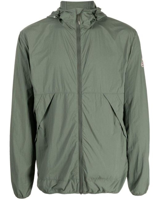 Pyrenex Logo-patch Hooded Jacket in Green for Men | Lyst