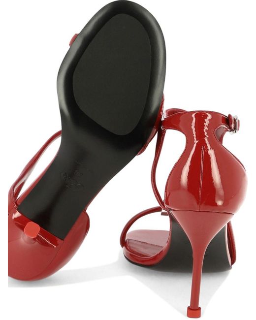 Alexander McQueen Red Patent-leather Sandals