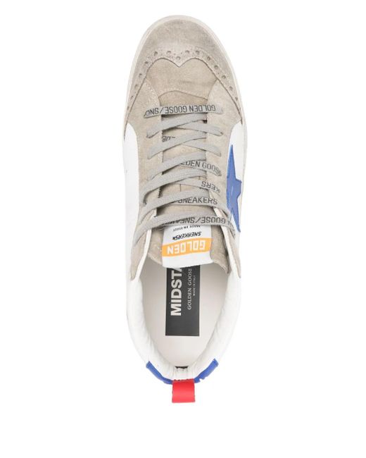 Golden Goose Deluxe Brand White Mid Star Sneakers for men