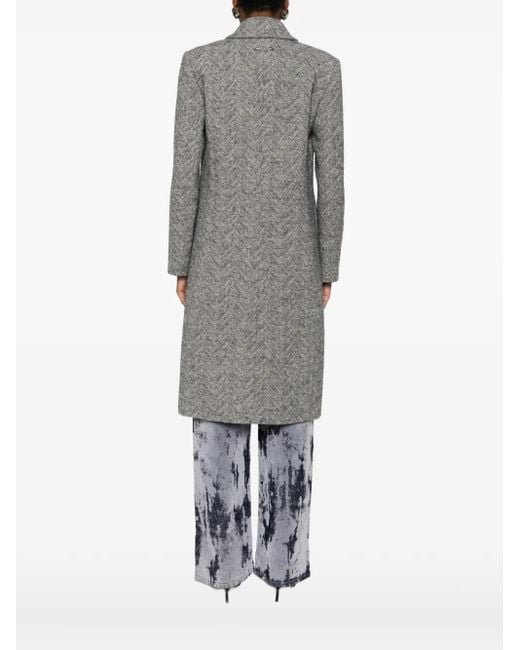 Patrizia Pepe ヘリンボーン コート Gray