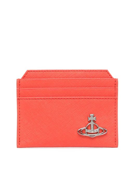 Portacarte Con Applicazione Orb di Vivienne Westwood in Red
