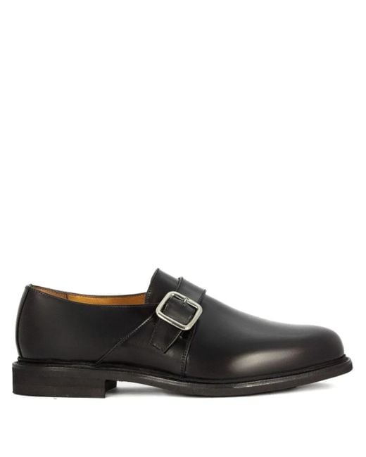 Berwick Shoes Black Buckle-fastening Leather Loafers for men