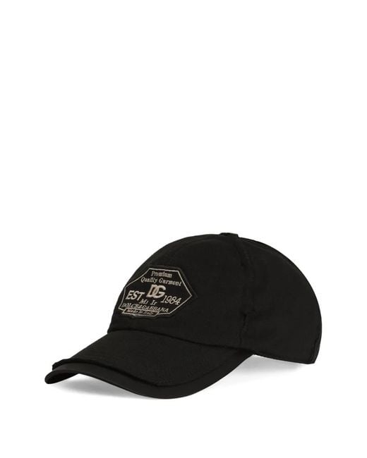 Dolce & Gabbana Black Jersey Baseball Cap for men