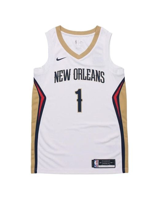 Nike White New Orleans Pelicans Association Edition Dri-Fit Nba Swingman Jersey for men