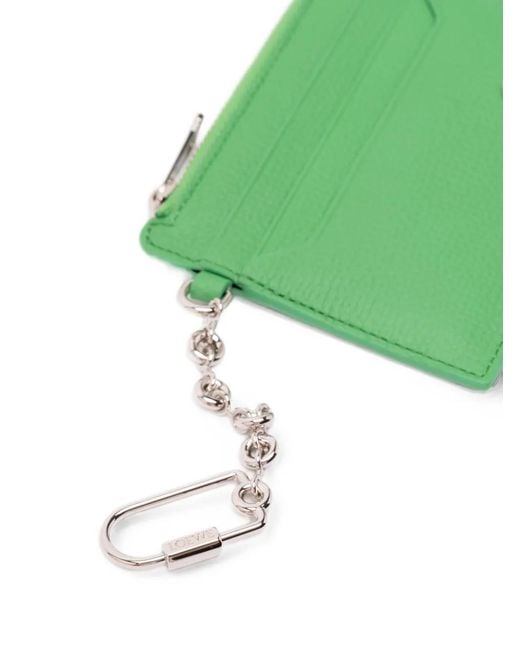 Loewe Green Anagram Leather Coin Purse
