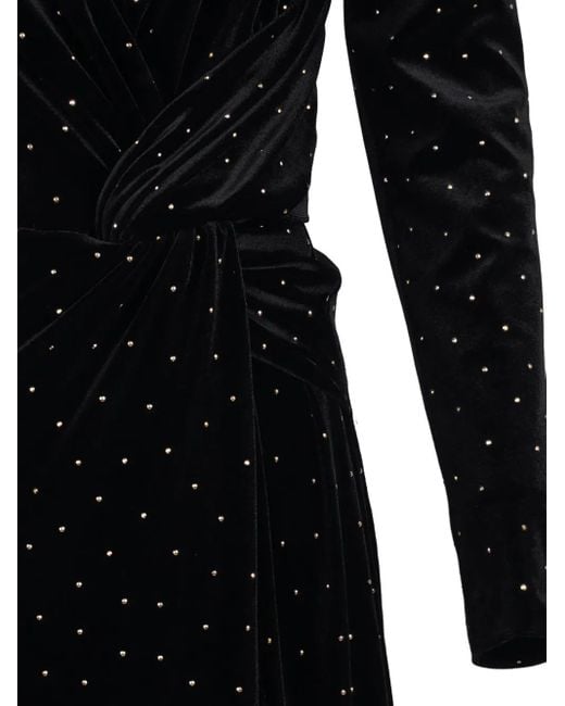 Nissa Stud-embellished Maxi Dress Black