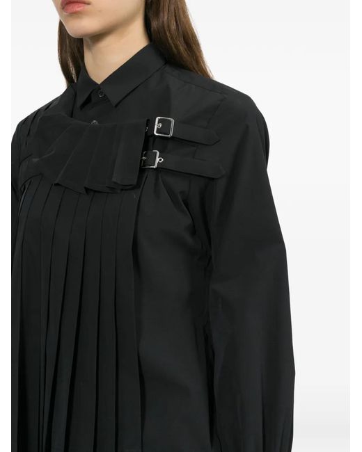 Noir Kei Ninomiya Black Pleated Blouse