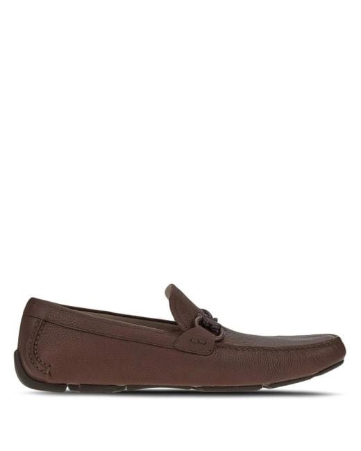 Ferragamo Brown Leather Shoes for men