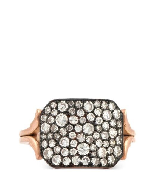 Sylva & Cie White Mini Ten Table Diamond Ring