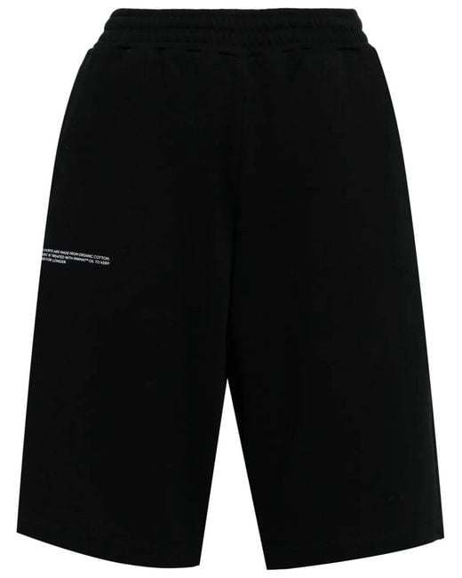 PANGAIA Black 365 Midweight Long Track Shorts