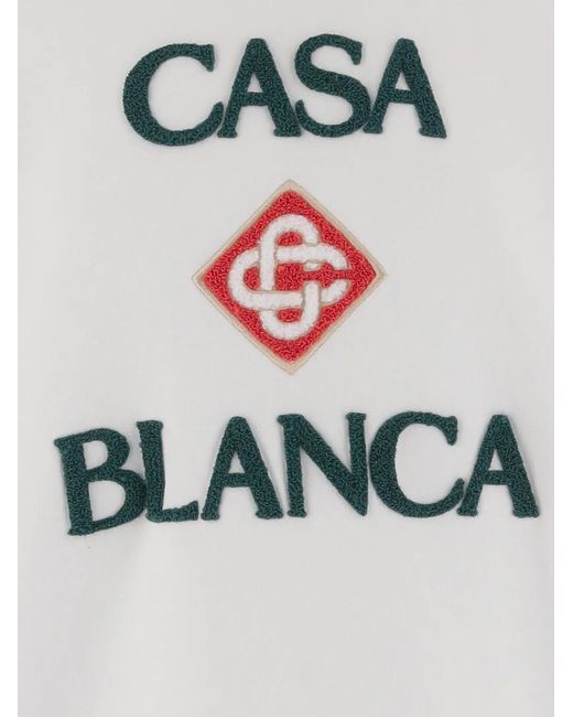 Casablanca White Logo-Patch Sweater for men